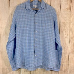 Peter Millar 100% Linen Long Sleeve Shirt Sz M